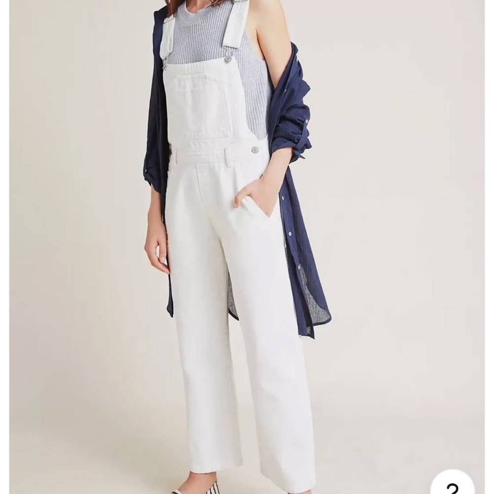 Citizens of Humanity white denim overalls size small